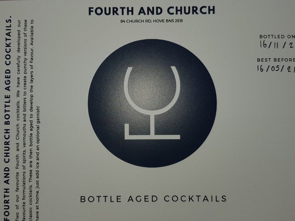 Fourth and Church Bottle Aged Cocktails