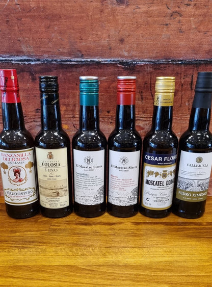 Sherry-Jerez-Xeres, Six different styles from Dry to Sweet Half Bottles